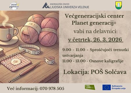 26. 3. 2026 Solčava - Sproščujoči trenutki ustvarjanja